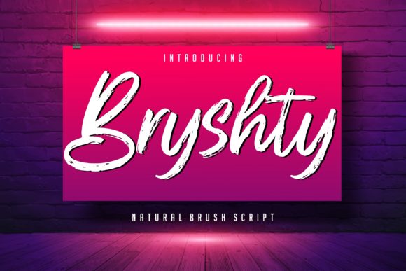 Bryshty: The Bold Handwritten Font for Small Business Branding