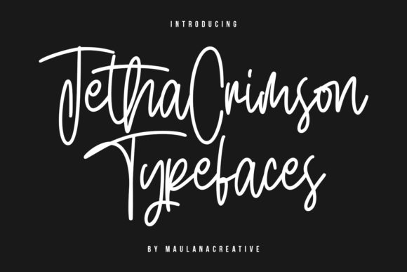 Jetha Crimson: A Modern Script Font for Web Design