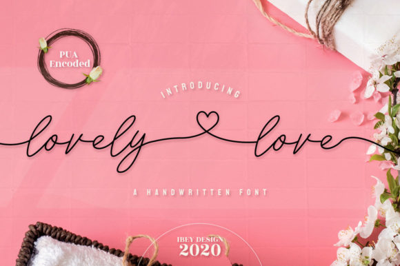 Lovely Love Font for Elegant Handmade Designs