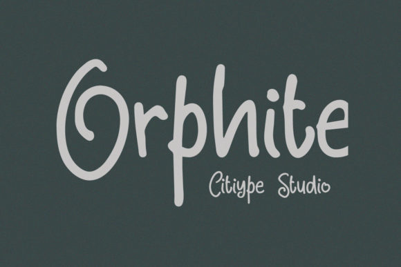 Orphite: A Friendly Handwritten Typeface for Modern Editors