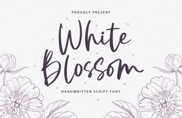 White Blossom Typeface for Elegant Web Design